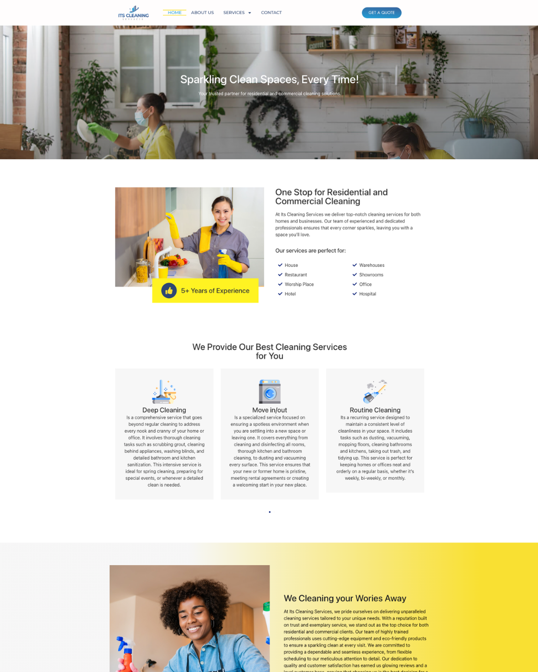 ITS Cleaning Services website